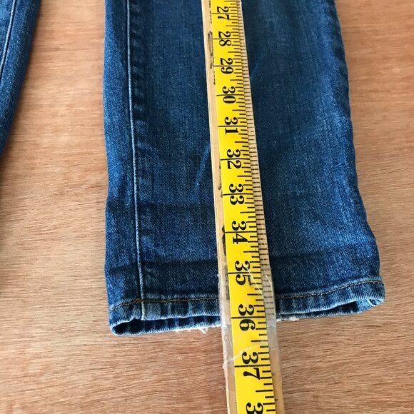 J Brand Cropped Ellis Jeans Women 30 Blue Mid Rise Medium Wash Stretch Preppy - Picture 3 of 13